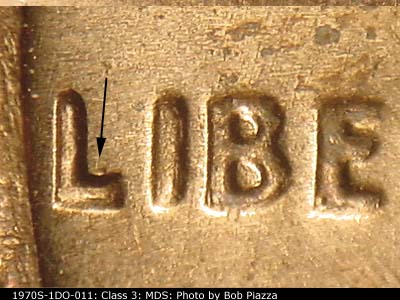 1970 Lincoln cent obverse, CopperCoins die 1970S•1DO•011.
