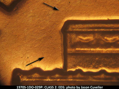Die-stage A marker on 1970S•1DO•029P (1970 Doubled Die Obverse).