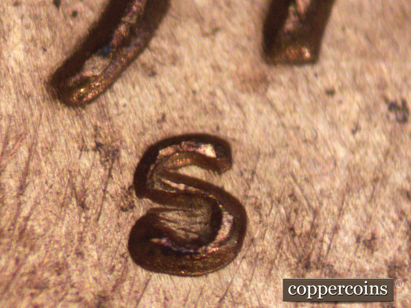 Die-stage C marker on 1970S•1MM•003 (1970 Repunched Mint Mark).