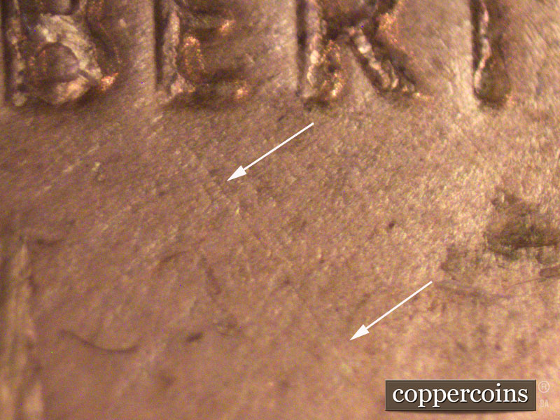 Die-stage C marker on 1970S•1MM•003 (1970 Repunched Mint Mark).