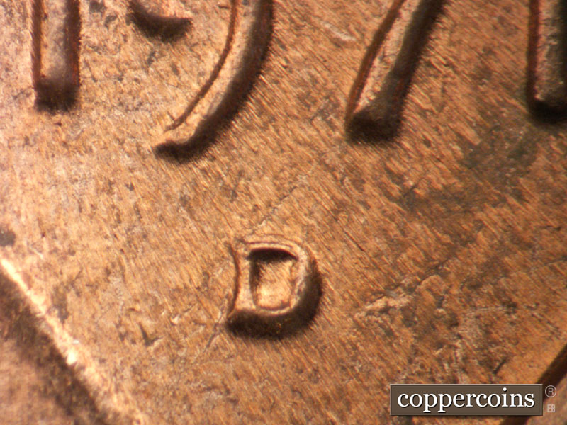 1971 Lincoln cent obverse, CopperCoins die 1971D•1MM•004.
