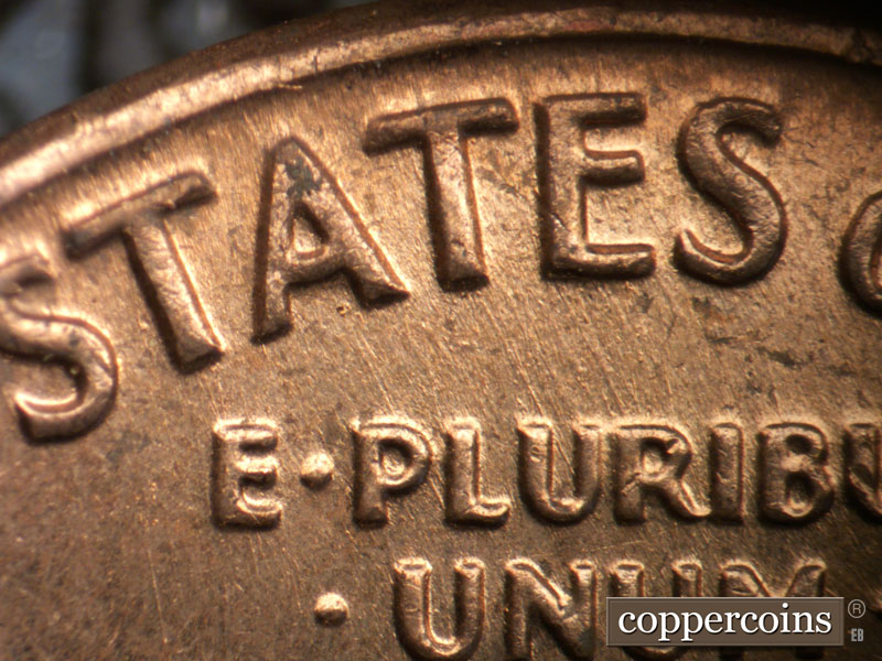 Die-stage B marker on 1971D•1MM•004 (1971 Repunched Mint Mark).