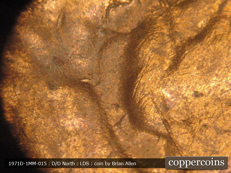 Die-stage C marker on 1971D•1MM•015 (1971 Repunched Mint Mark).