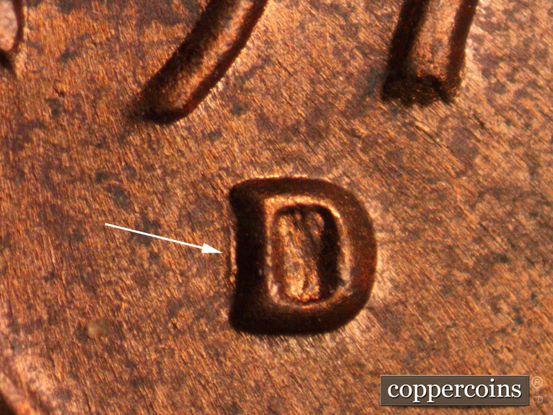 1971 Lincoln cent obverse, CopperCoins die 1971D•1MM•017.