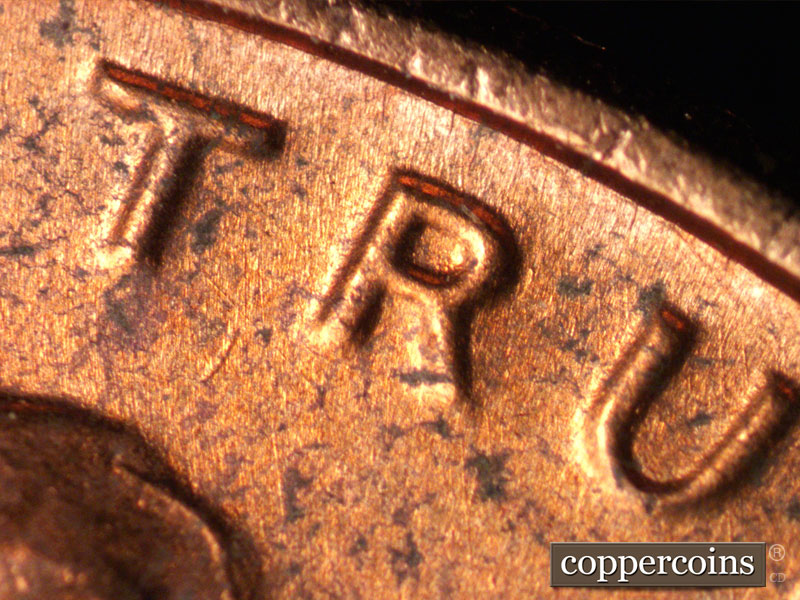 Die-stage B marker on 1971D•1MM•017 (1971 Repunched Mint Mark).