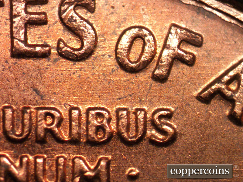 Die-stage B marker on 1971D•1MM•017 (1971 Repunched Mint Mark).