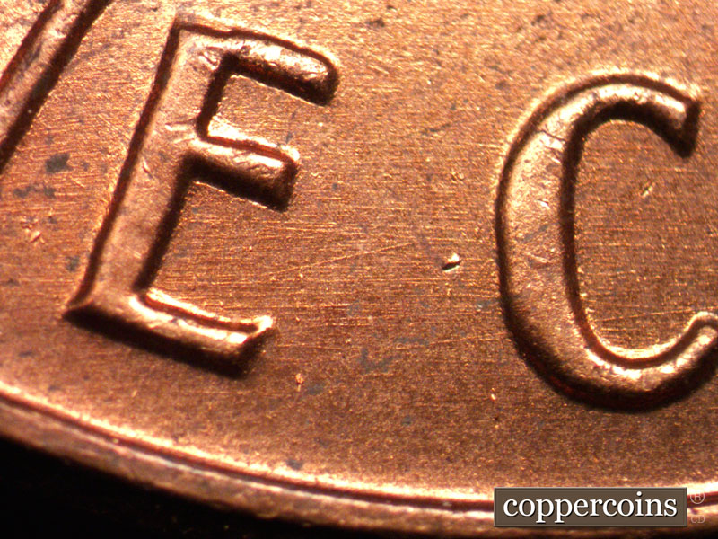Die-stage B marker on 1971D•1MM•017 (1971 Repunched Mint Mark).