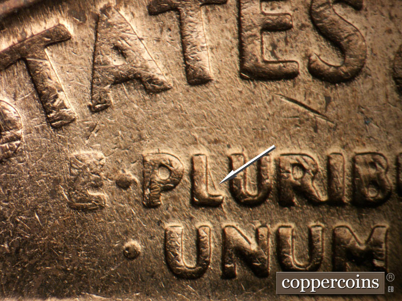 Die-stage C marker on 1971D•1MM•019 (1971 Repunched Mint Mark).