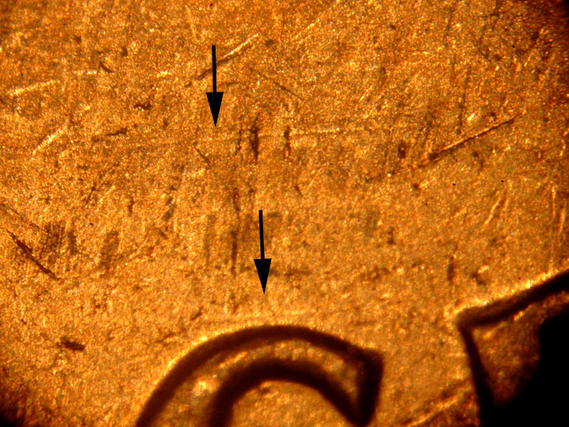 Die-stage C marker on 1971S•1MM•003 (1971 Repunched Mint Mark).
