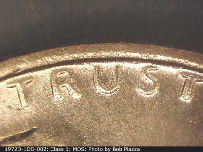 Die-stage B marker on 1972D•1DO•002 (1972 Doubled Die Obverse).
