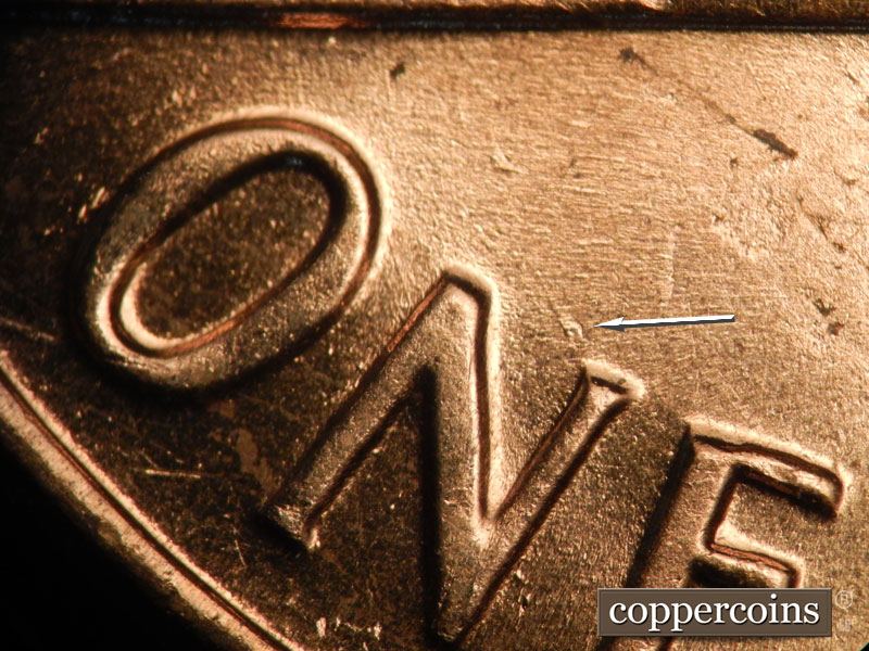 Die-stage C marker on 1972D•1DO•002 (1972 Doubled Die Obverse).