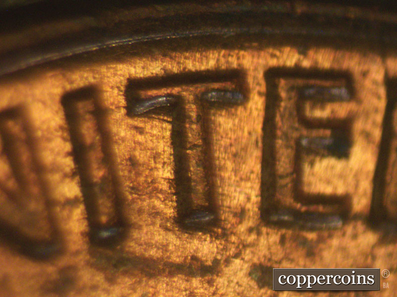Die-stage C marker on 1972D•1MM•004 (1972 Repunched Mint Mark).