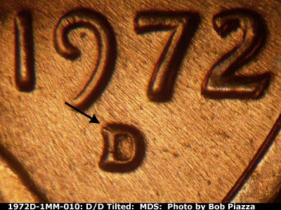 1972 Lincoln cent obverse, CopperCoins die 1972D•1MM•010.