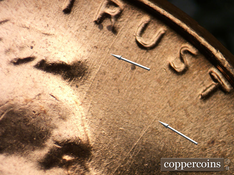 Die-stage B marker on 1972D•1MM•014 (1972 Repunched Mint Mark).