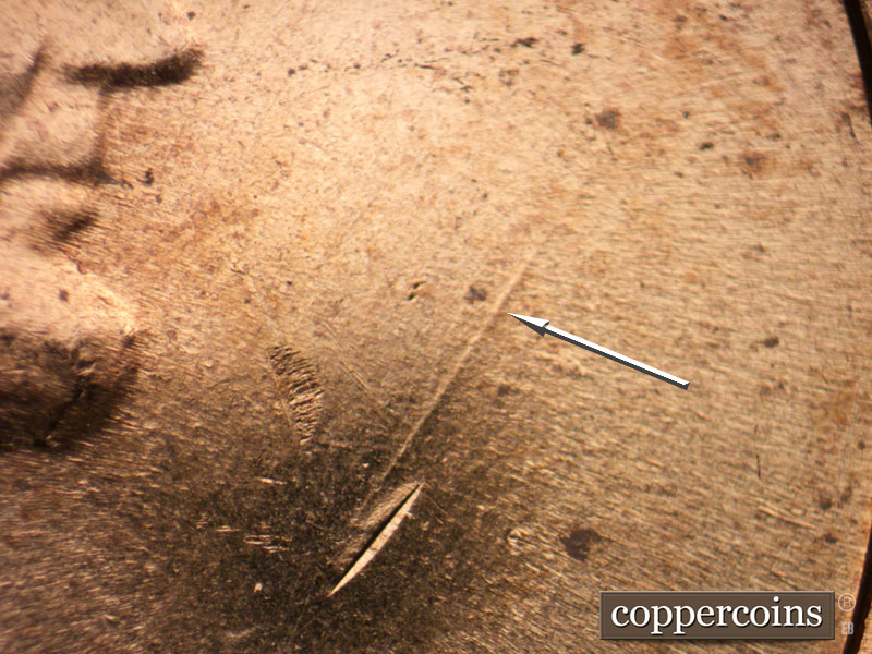Die-stage B marker on 1972D•1MM•014 (1972 Repunched Mint Mark).