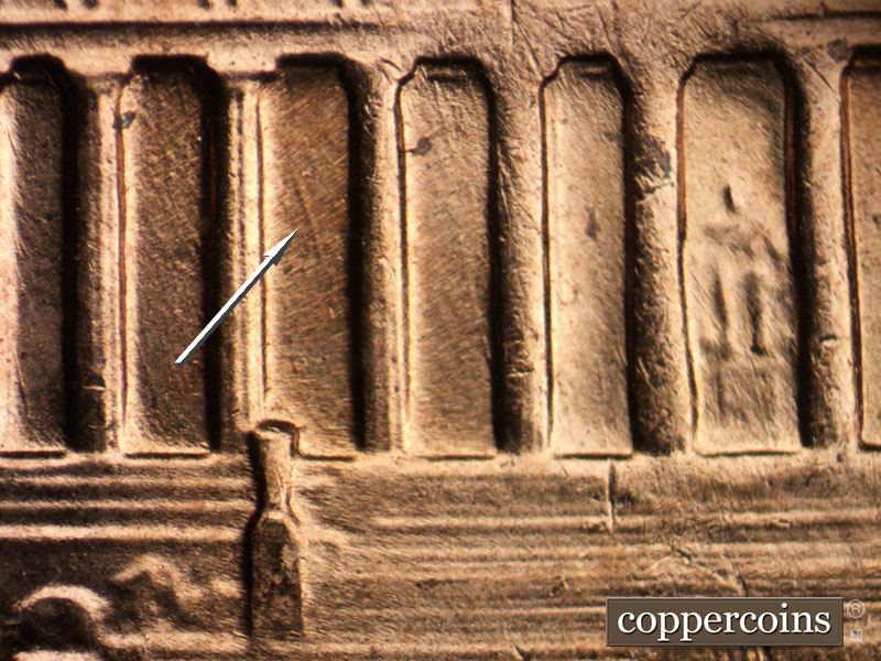 Die-stage B marker on 1972D•1MM•014 (1972 Repunched Mint Mark).