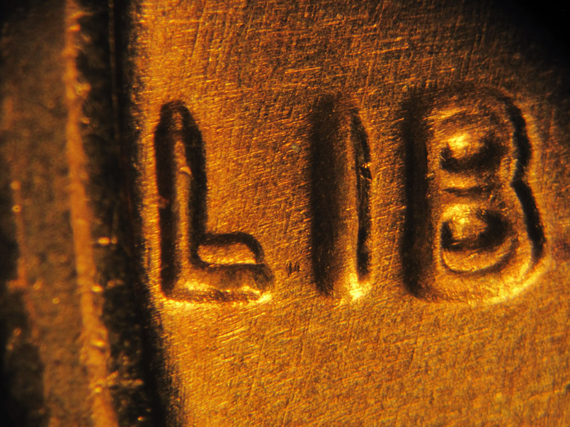 Die-stage A marker on 1972P•1DO•002 (1972 Doubled Die Obverse).