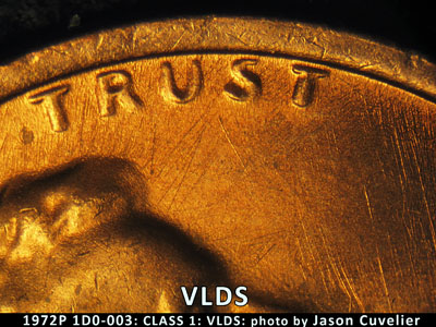 Die-stage C marker on 1972P•1DO•003 (1972 Doubled Die Obverse).