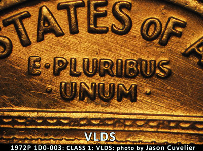 Die-stage C marker on 1972P•1DO•003 (1972 Doubled Die Obverse).