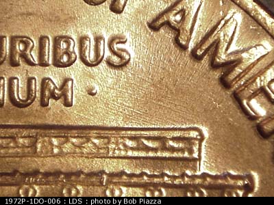 Die-stage C marker on 1972P•1DO•006 (1972 Doubled Die Obverse).