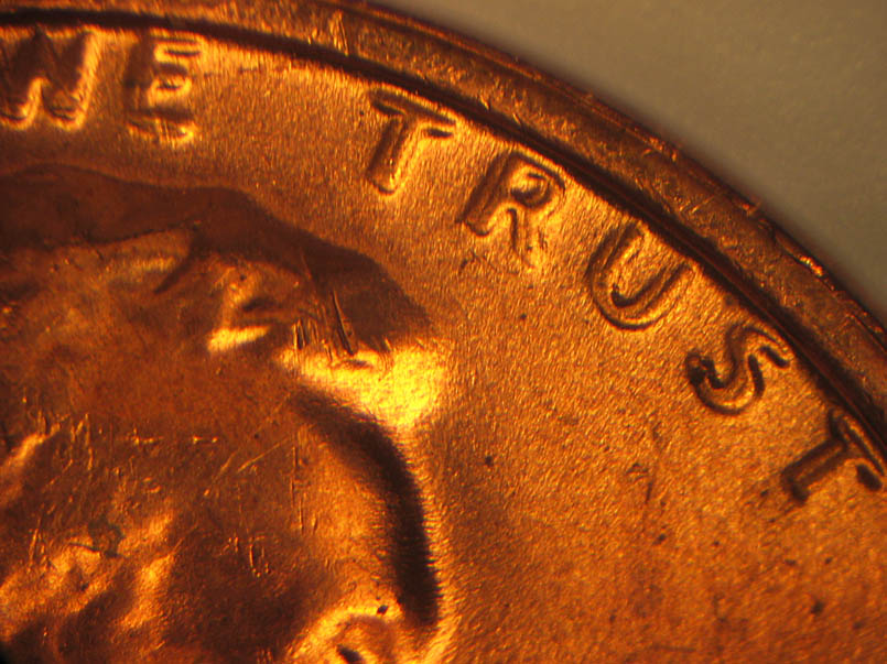 Die-stage C marker on 1972P•1DO•008 (1972 Doubled Die Obverse).