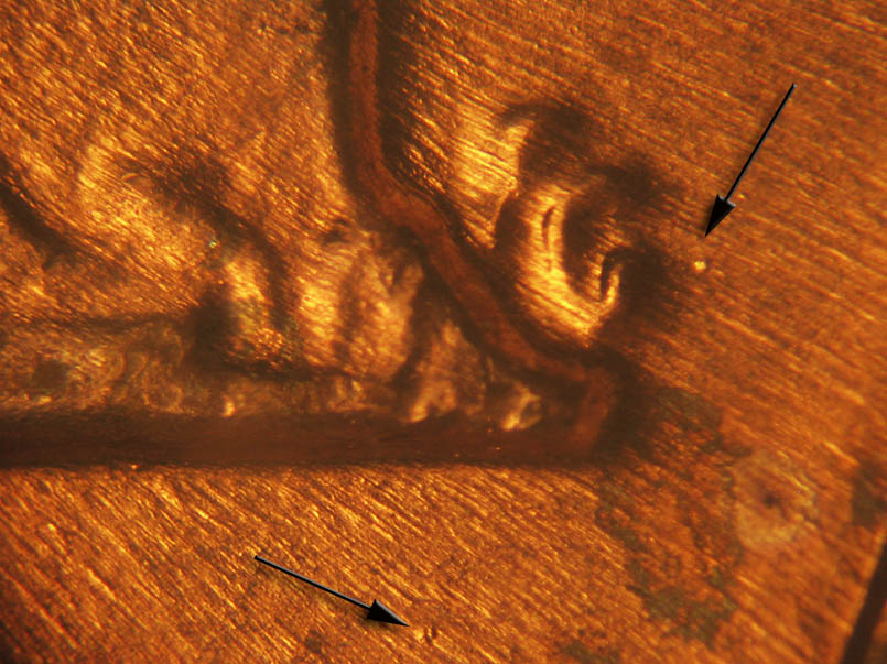 Die-stage C marker on 1972P•1DO•008 (1972 Doubled Die Obverse).