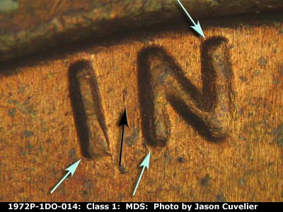1972 Lincoln cent obverse, CopperCoins die 1972P•1DO•014.