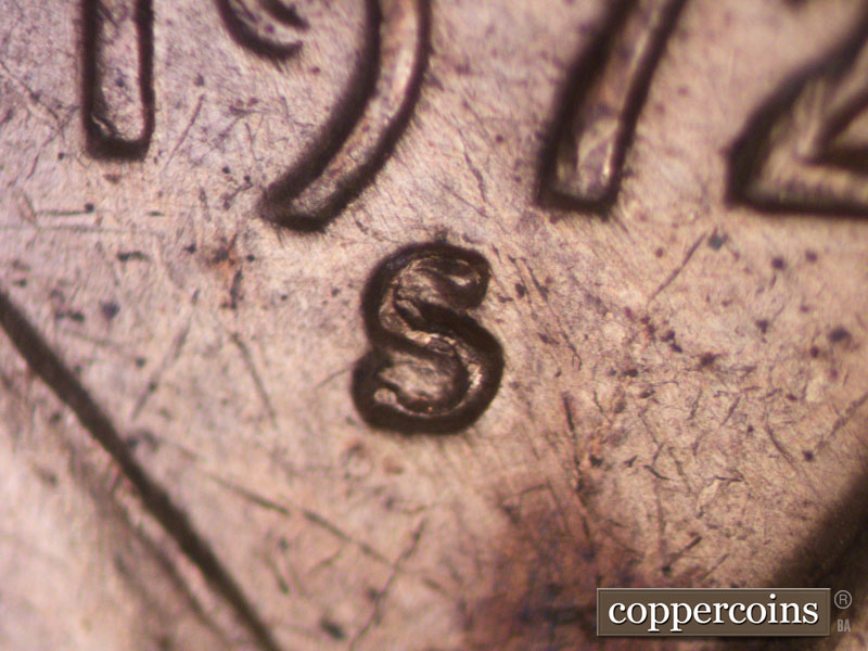 Die-stage C marker on 1972S•1MM•001 (1972 Repunched Mint Mark).
