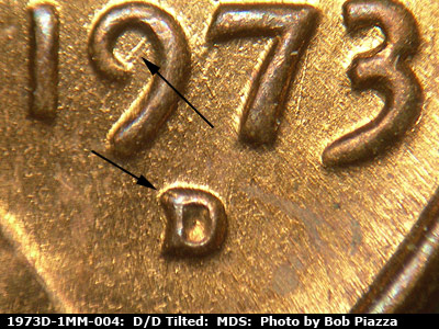1973 Lincoln cent obverse, CopperCoins die 1973D•1MM•004.