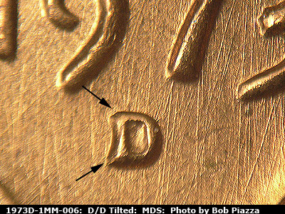 1973 Lincoln cent obverse, CopperCoins die 1973D•1MM•006.