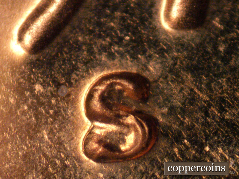 1973 Lincoln cent obverse proof, CopperCoins die 1973S•1MM•002P.