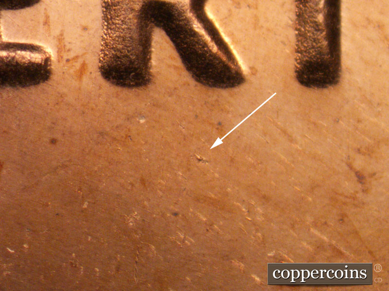 Die-stage A marker on 1973S•1MM•003P (1973 Repunched Mint Mark).