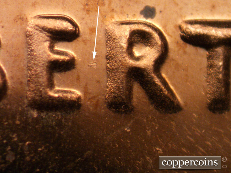 Die-stage A marker on 1973S•1MM•003P (1973 Repunched Mint Mark).