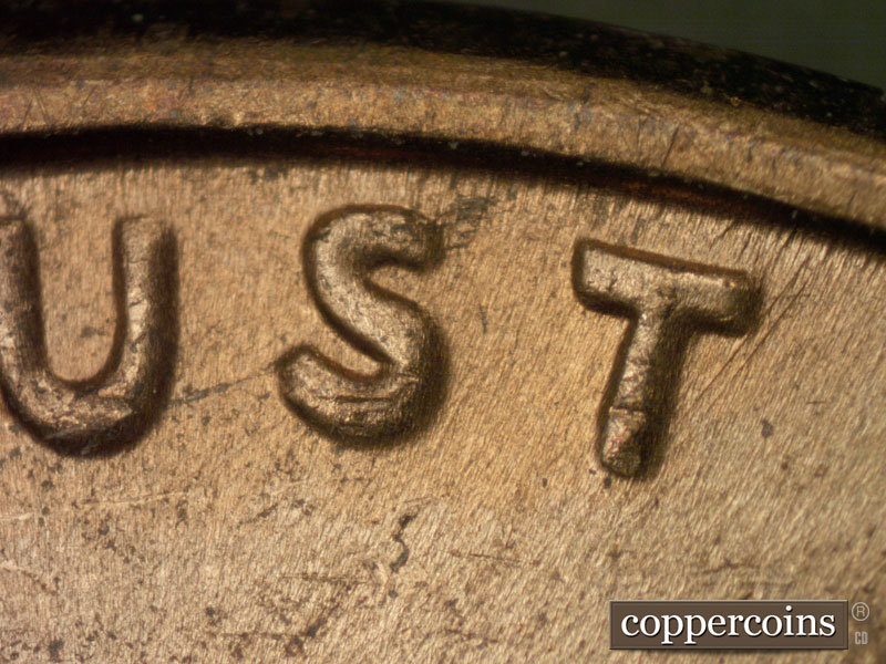 Die-stage B marker on 1974D•1DO•004 (1974 Doubled Die Obverse).