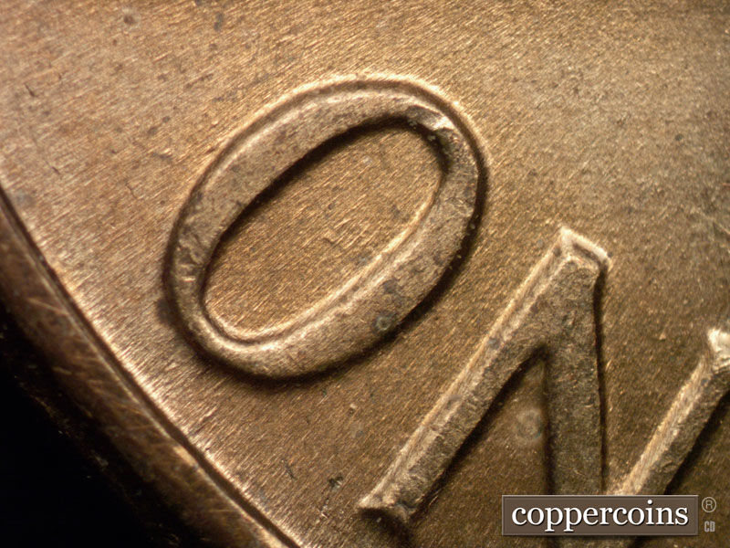 Die-stage B marker on 1974D•1DO•004 (1974 Doubled Die Obverse).