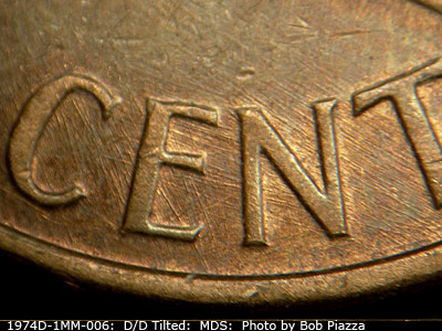 Die-stage B marker on 1974D•1MM•006 (1974 Repunched Mint Mark).