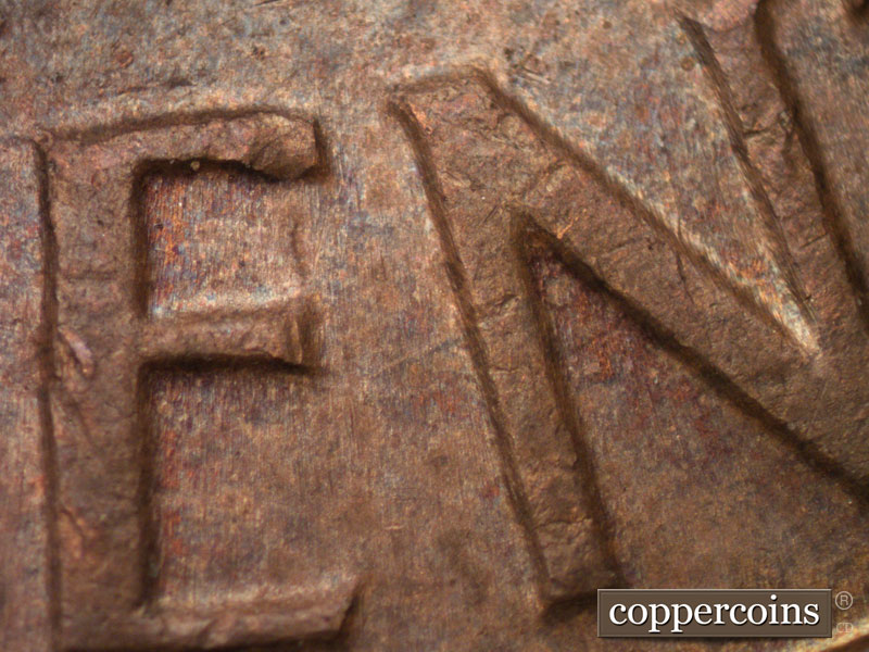 Die-stage B marker on 1974D•1MM•012 (1974 Repunched Mint Mark).