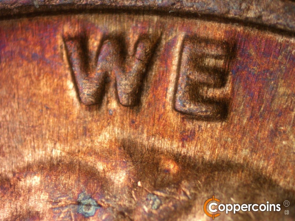 Die-stage C marker on 1974S•1MM•002 showing WE shows it is a small date.