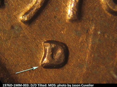 1976 Lincoln cent obverse, CopperCoins die 1976D•1MM•003.
