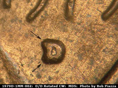 1979 Lincoln cent obverse, CopperCoins die 1979D•1MM•002.