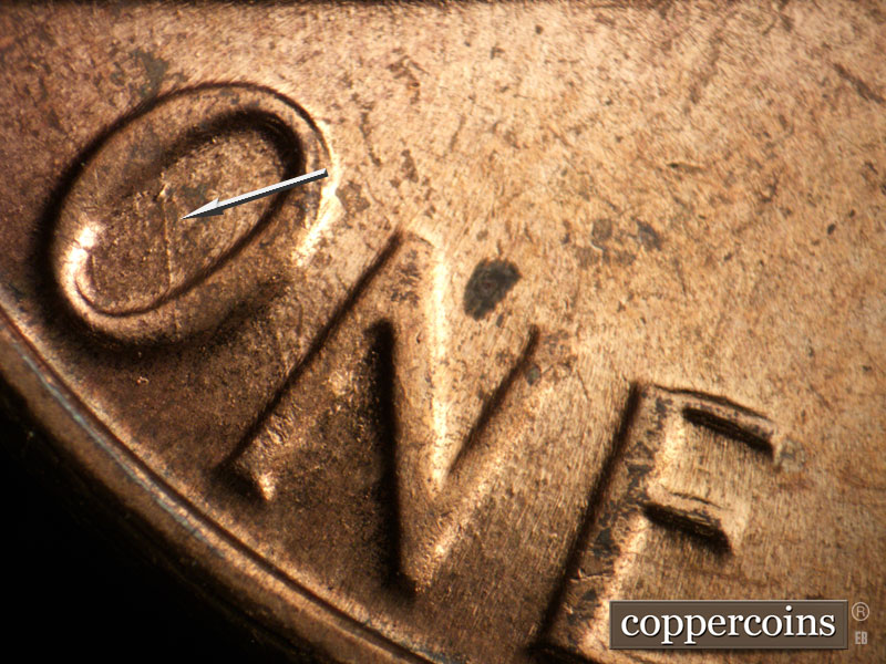 Die-stage C marker on 1980D•1MM•004 (1980 Repunched Mint Mark).