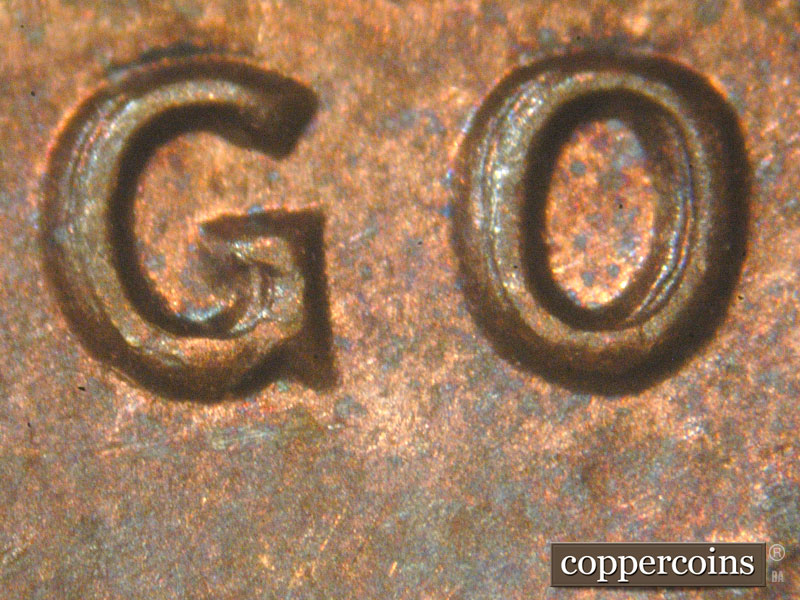 Die-stage B marker on 1983P•1DO•001 (1983 Doubled Die Obverse).