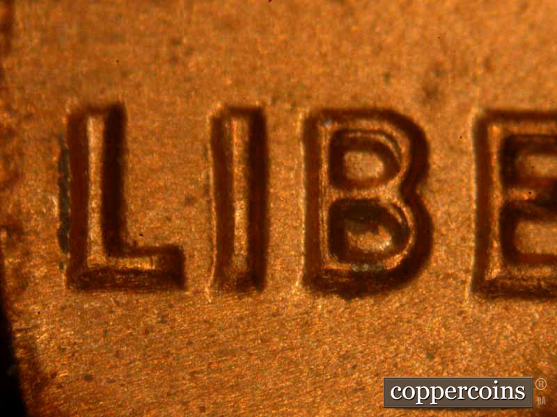 1983 Lincoln cent obverse, CopperCoins die 1983P•1DO•017.