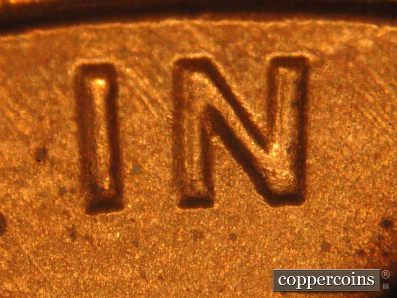 Die-stage B marker on 1983P•1DO•017 (1983 Doubled Die Obverse).