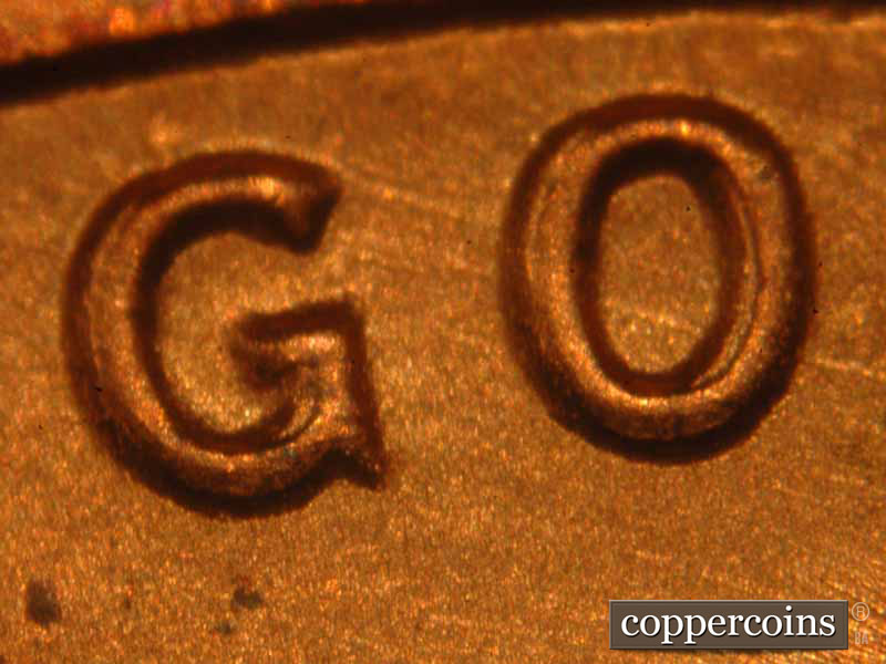 Die-stage B marker on 1983P•1DO•017 (1983 Doubled Die Obverse).