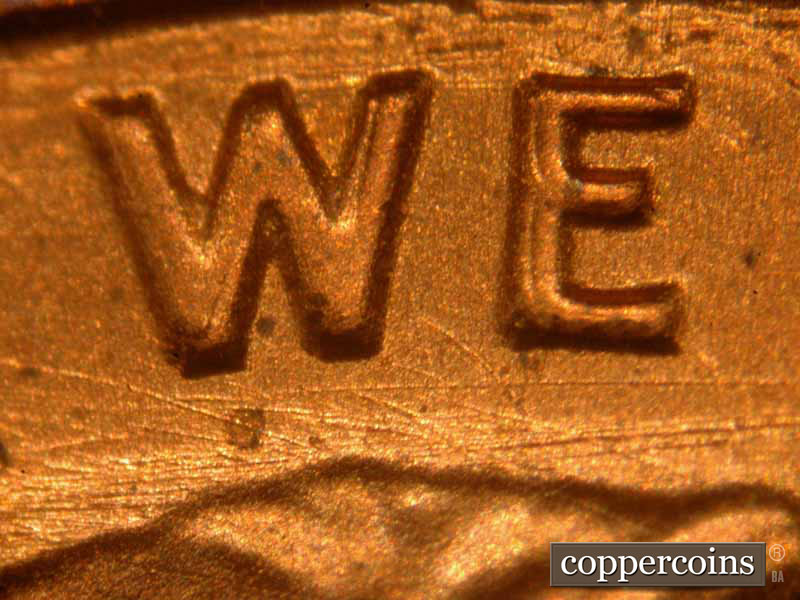 Die-stage B marker on 1983P•1DO•017 (1983 Doubled Die Obverse).
