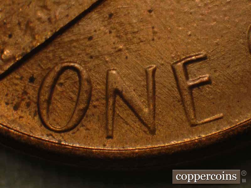 Die-stage B marker on 1983P•1DO•017 (1983 Doubled Die Obverse).