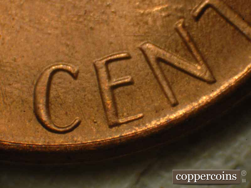 Die-stage B marker on 1983P•1DO•017 (1983 Doubled Die Obverse).