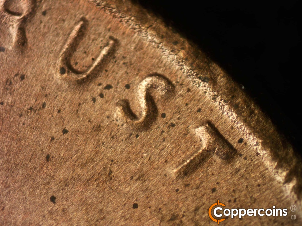 Die-stage B marker on 1984D•1DO•002 showing Doubling on TRUST.