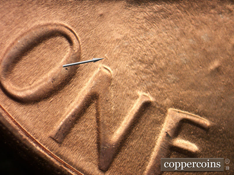 Die-stage B marker on 1985D•1MM•021 (1985 Repunched Mint Mark).